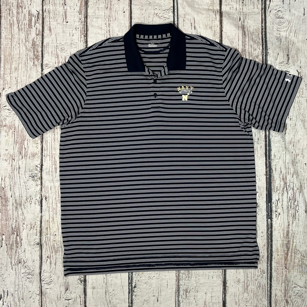 Navy Annapolis Golf Polo Under Armour Military NCAA Collegiate Mens Shirt